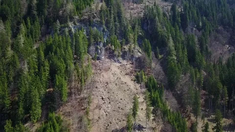 Explosion detonating rocks in safety operation Stock Footage 295840339