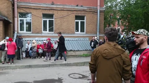 Explosion of a device near a recruiting office in St. Petersburg, ST. PETERSBURG Stock Footage 249763707