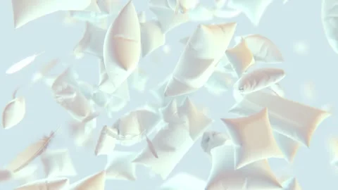 Explosion of down pillows and feathers Video stock 264771255