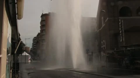 Explosion of the drain water Stock Footage 20585622