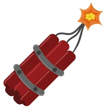 Explosion dynamite icon Illustrazione stock