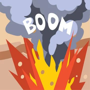 Explosion of Dynamite in Quarry, Mining and Metal Extraction, Metallurgical 스톡 일러스트