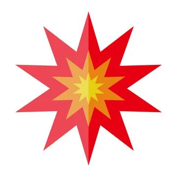 Explosion effect. Bombing icon. Vector. Stock Illustration