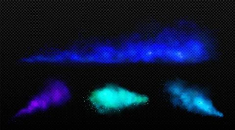 Explosion effect with clouds of smoke, dust Stock Illustration