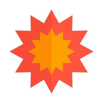 Explosion effect. Flame of the bombing. Vector. Stock Illustration