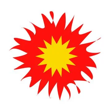 Explosion effect icon. Bombing effect. Vector. Illustrazione stock