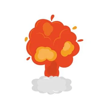 Explosion effect nuclear illustration Stock Illustration
