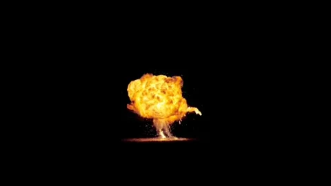 Explosion Effects overlay isolated on black background with alpha matter Stock Footage 306942514