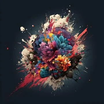 An explosion of emotions Stock Illustration