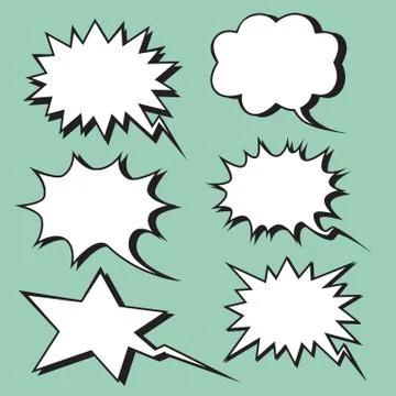 Explosion expression comic bubble retro style Illustrazione stock
