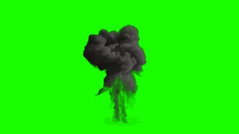 Explosion Fire and Smoke Effect on Green Screen, 4K VFX Animation Video stock 274454922