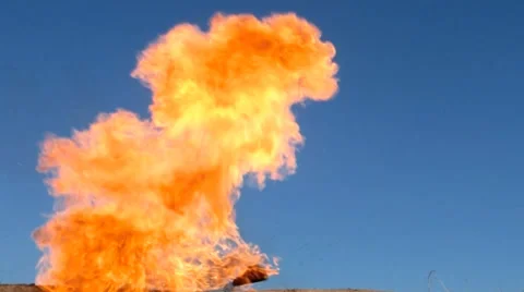 Explosion with Fire and Smoke Video stock 36066522