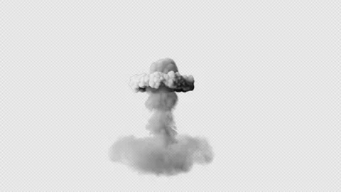 Explosion with fire and smoke on transparent background Stock Footage 317189531