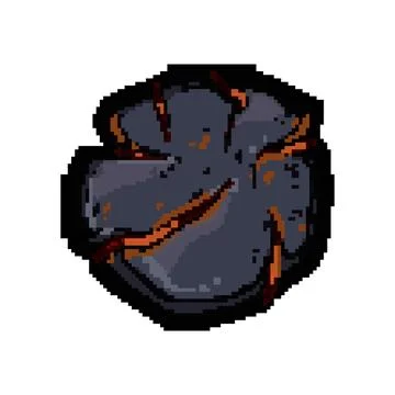 Explosion fire ball pixel art vector illustration イラスト素材