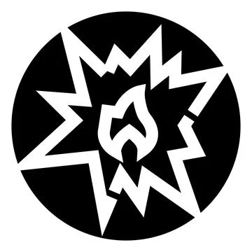 Explosion fire blast bursting icon design イラスト素材