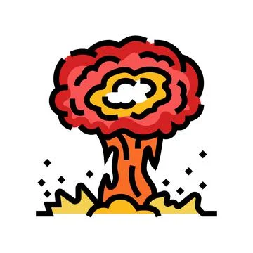 Explosion fire color icon vector illustration イラスト素材