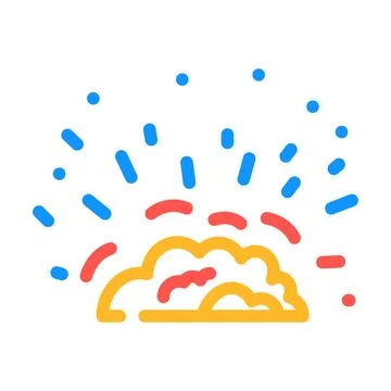 Explosion fire color icon vector illustration 스톡 일러스트