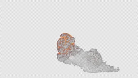 Explosion Fire Eruption on Alpha Channel Stock Footage 245481374