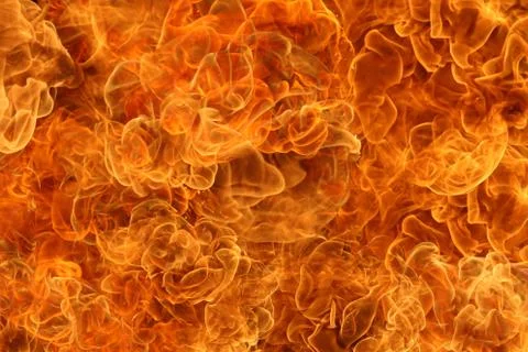 The explosion of fire at full frame is hot. Stock Photos
