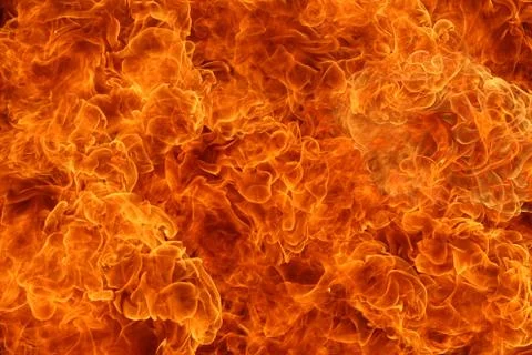 The explosion of fire at full frame is hot. Stock Photos