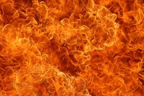 The explosion of fire at full frame is hot. Stock Photos