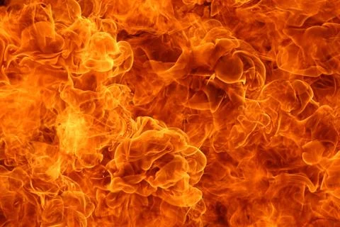 The explosion of fire at full frame is hot. Stock Photos
