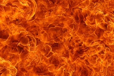 The explosion of fire at full frame is hot. Stock Photos