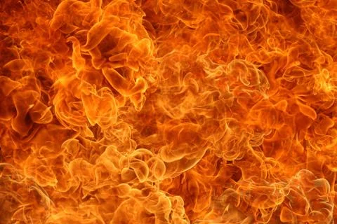 The explosion of fire at full frame is hot. Stock Photos