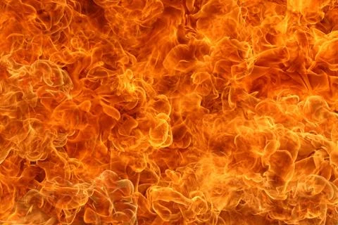 The explosion of fire at full frame is hot. Stock Photos