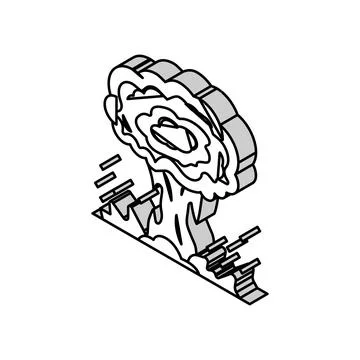 Explosion fire isometric icon vector illustration イラスト素材