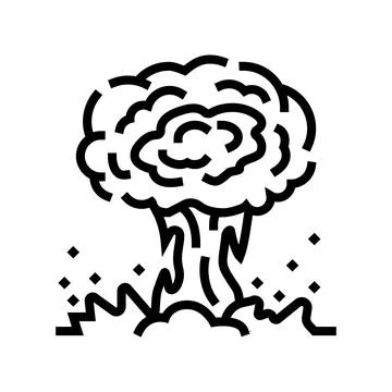 Explosion fire line icon vector illustration Illustrazione stock