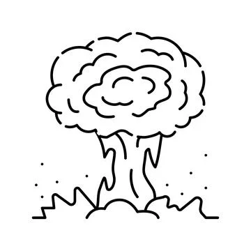 Explosion fire line icon vector illustration イラスト素材