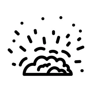 Explosion fire line icon vector illustration 스톡 일러스트