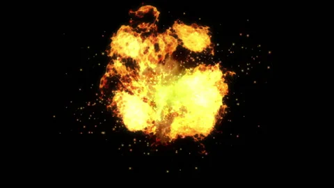 Explosion fire particle effect animation Video stock 148646217