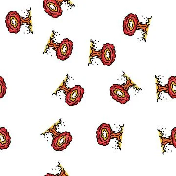 Explosion fire vector seamless pattern 스톡 일러스트