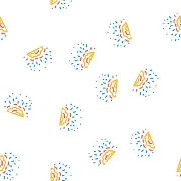 Explosion fire vector seamless pattern Stock Illustration