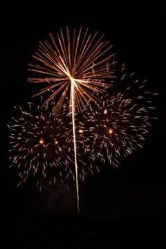Explosion firework on the black background Foto stock
