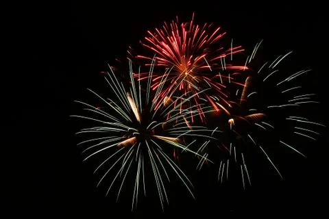 Explosion firework on black background Foto stock