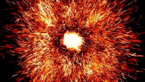 Explosion flame. Realistic explosions boom. Beautiful abstract stylish fire.. 스톡 일러스트