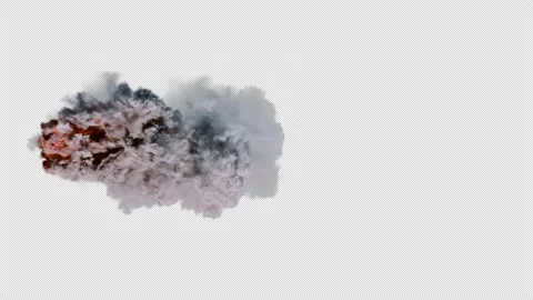 Explosion followed by burning Stock Footage 212331201
