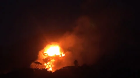 Explosion in forest Video stock 39329903