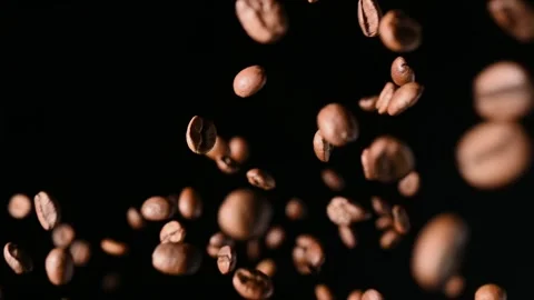 Explosion of fresh roasted beans 動画素材 267753472