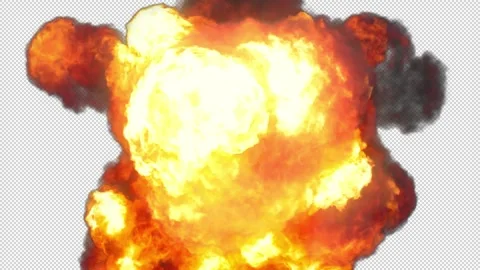 Explosion Front 03 HD Stock Footage 312507798