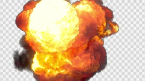 Explosion Front 04 HD Stock Footage 312507810