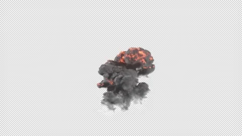 Explosion Gigantic Alpha Chanel 4K Stock-Footage 231459358