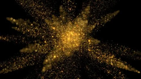 Explosion of glittering particles Stock Illustration