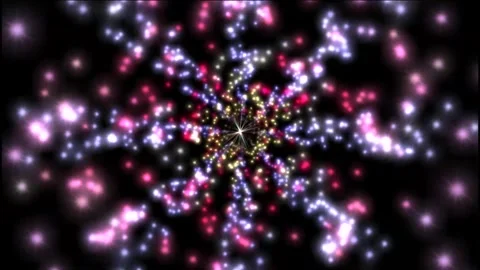 Explosion of glittery colorful particles Stock-Footage 255126927