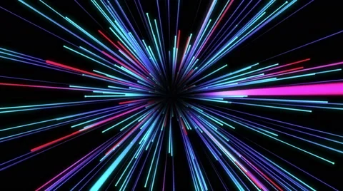 Explosion of glowing particles with colorful trails Stock Footage 62408103