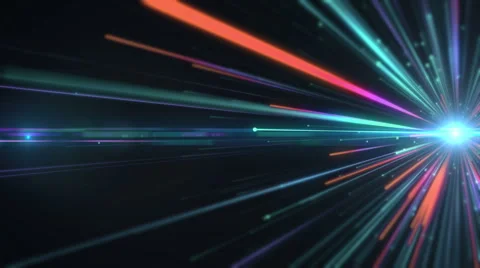 Explosion glowing particles with trails on dark background Stock Footage 62466442