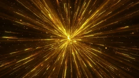 Explosion gold lights sparkles. Glowing golden light explodes. Stock Footage 112282488